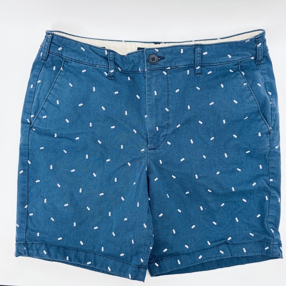 Hollister Shorts Mens 33 Pineapple Blue Flat Front Epic Flex Shorts 7 Inch